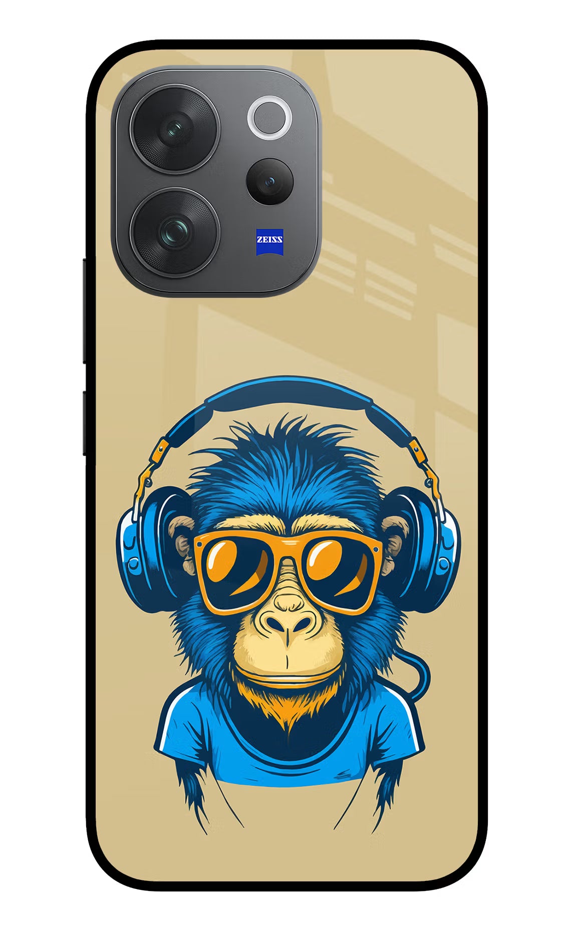 Monkey Headphone Vivo V70 Elite 5G Glass Case