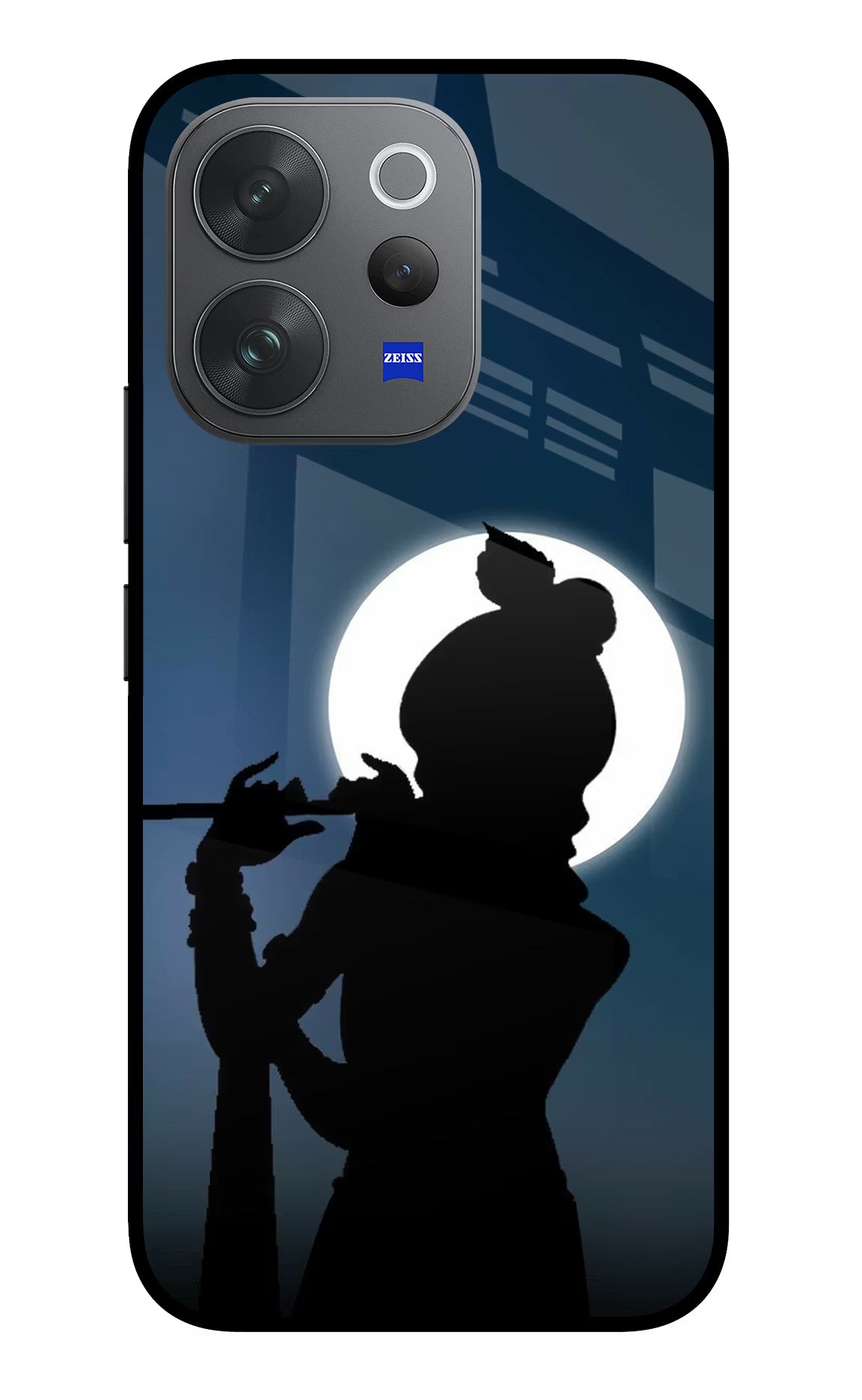 Shri Krishna Silhouette Vivo V70 Elite 5G Glass Case Back Cover by Casekaro