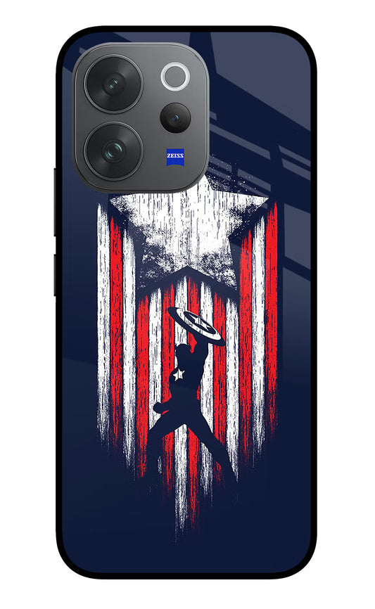 Captain America Marvel Art Vivo V70 Elite 5G Glass Case