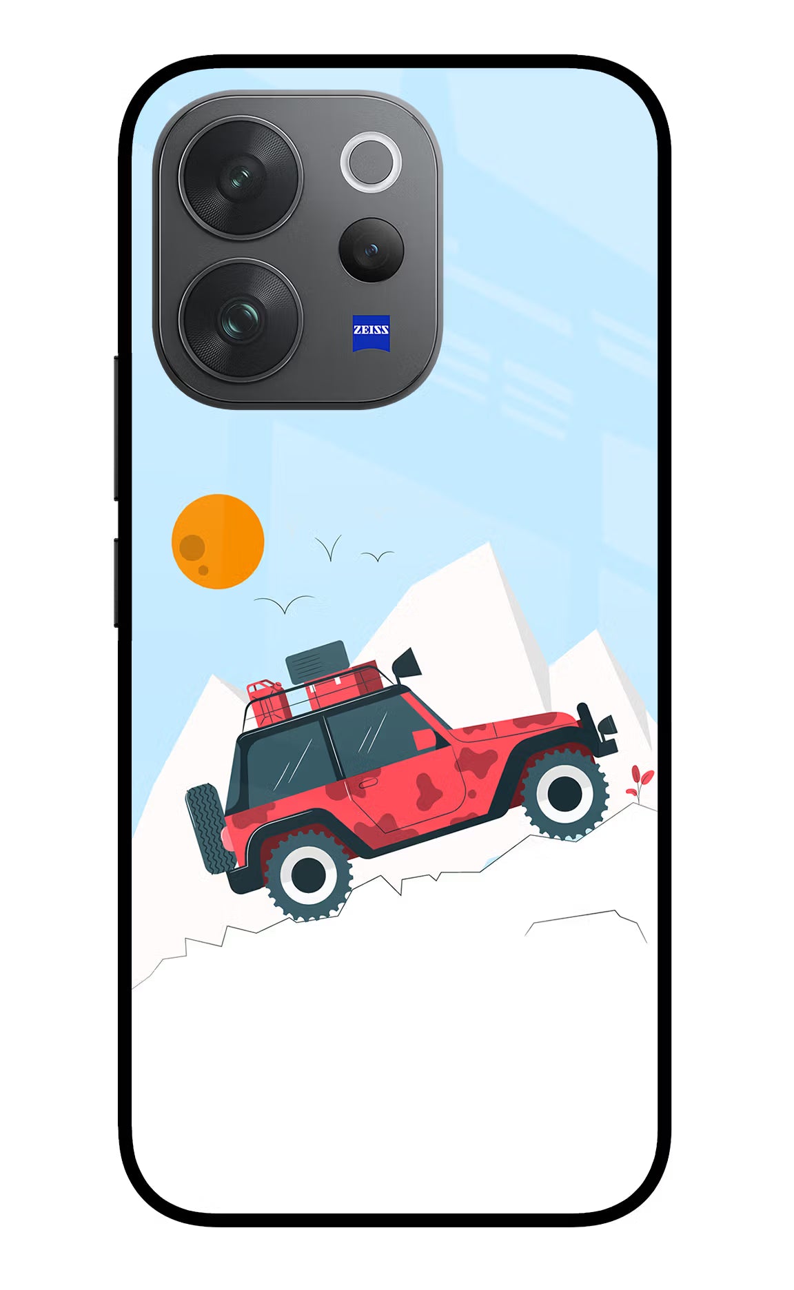 Mountain Trail Beast Vivo V70 Elite 5G Glass Case Back Cover by Casekaro