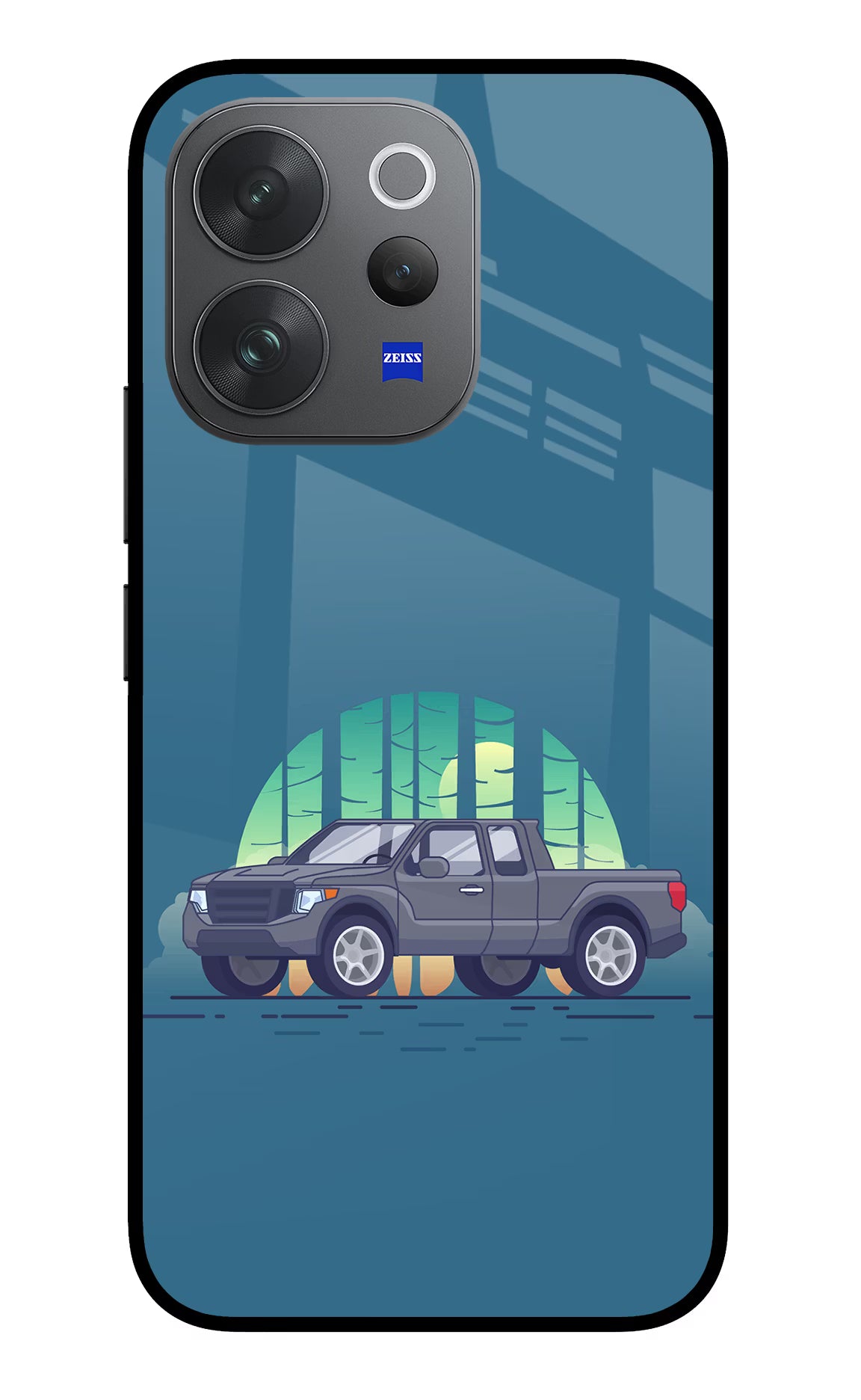 Retro Garage Vibe Vivo V70 Elite 5G Glass Case Back Cover by Casekaro