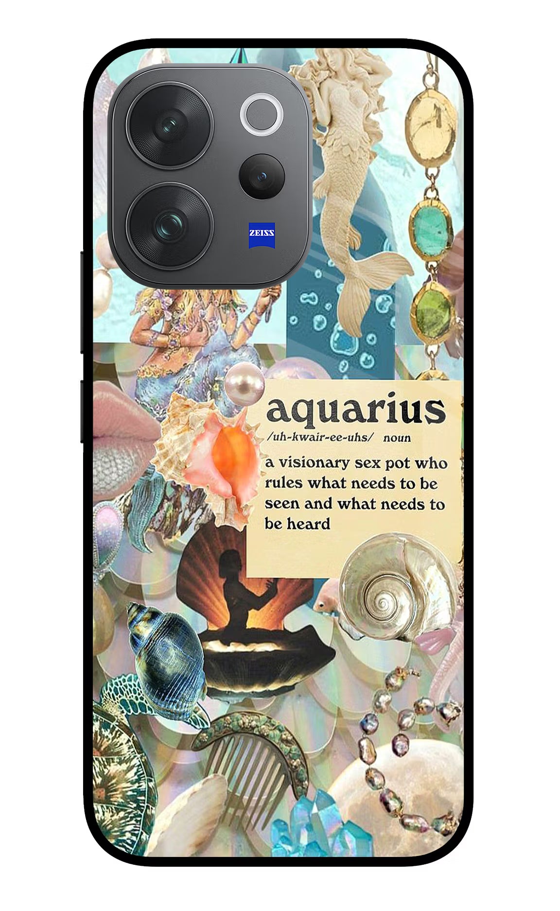 Aquarius Zodiac Vivo V70 Elite 5G Glass Case