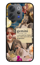 Gemini Zodiac Vivo V70 Elite 5G Glass Case Back Cover by Casekaro