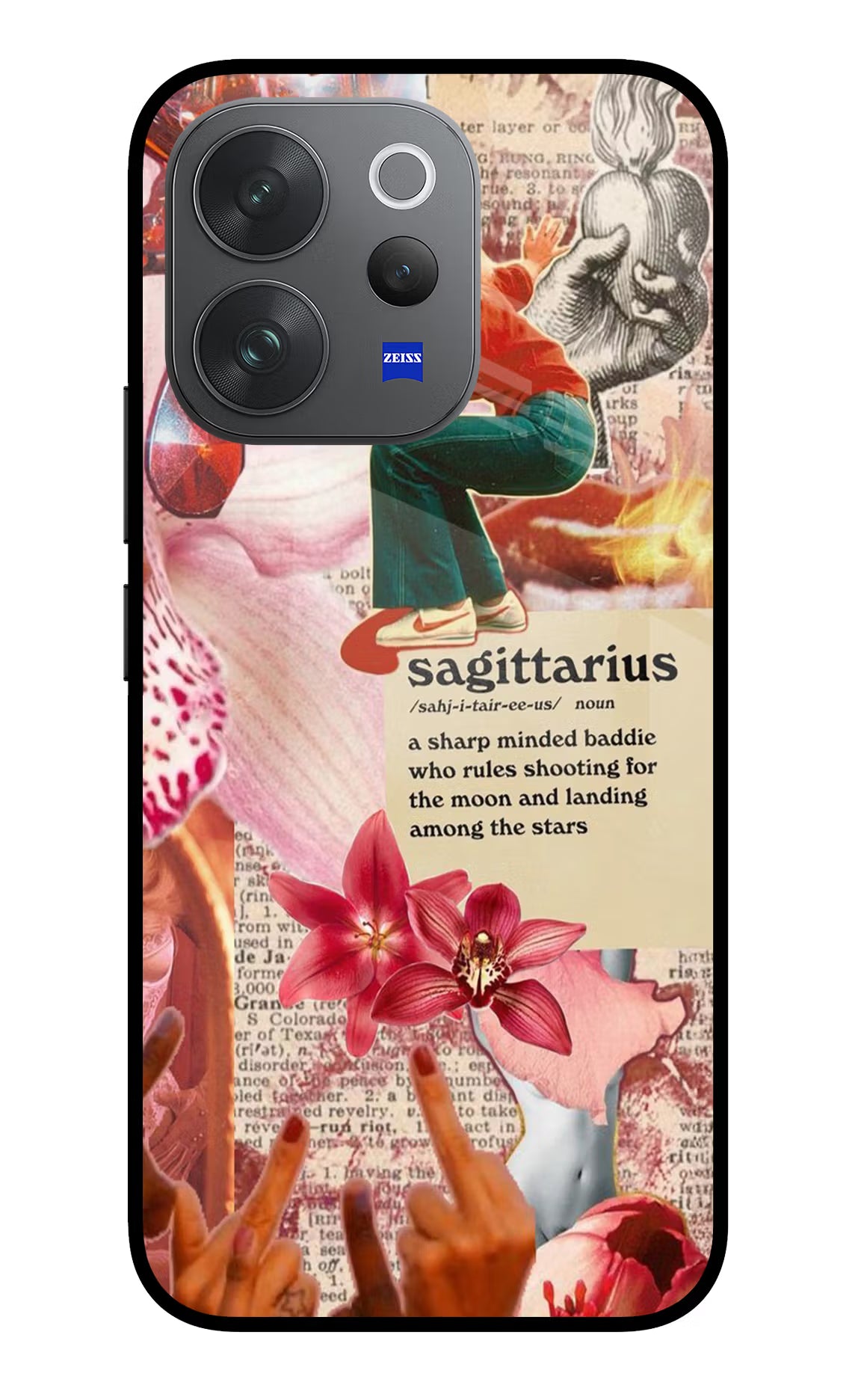 Sagittarius Zodiac Vivo V70 Elite 5G Glass Case Back Cover by Casekaro