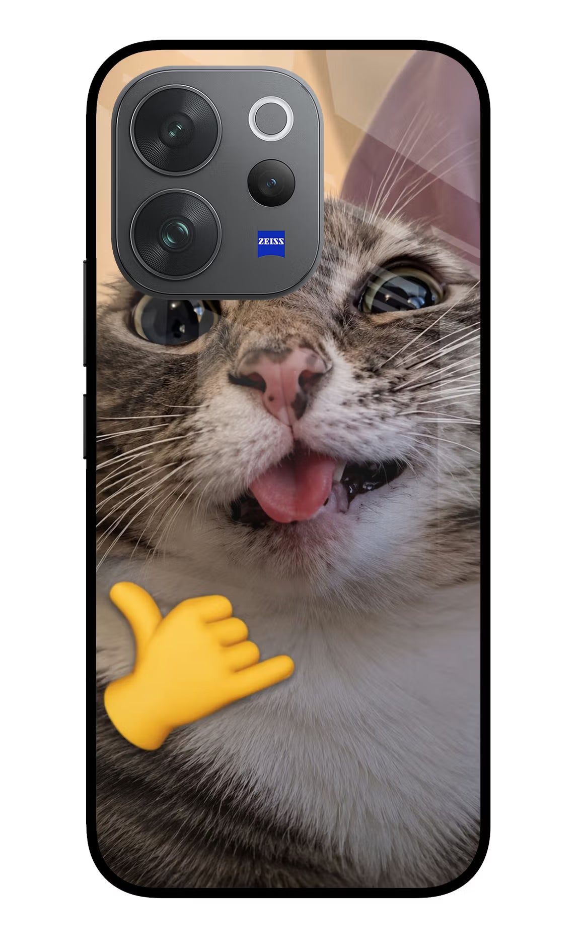 Silly Cat Call Vivo V70 Elite 5G Glass Case