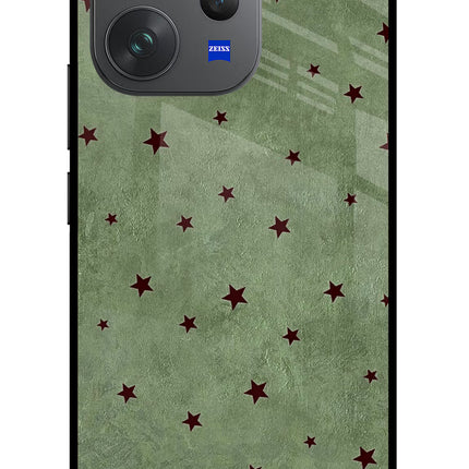 Green Stars Vivo V70 Elite 5G Glass Case