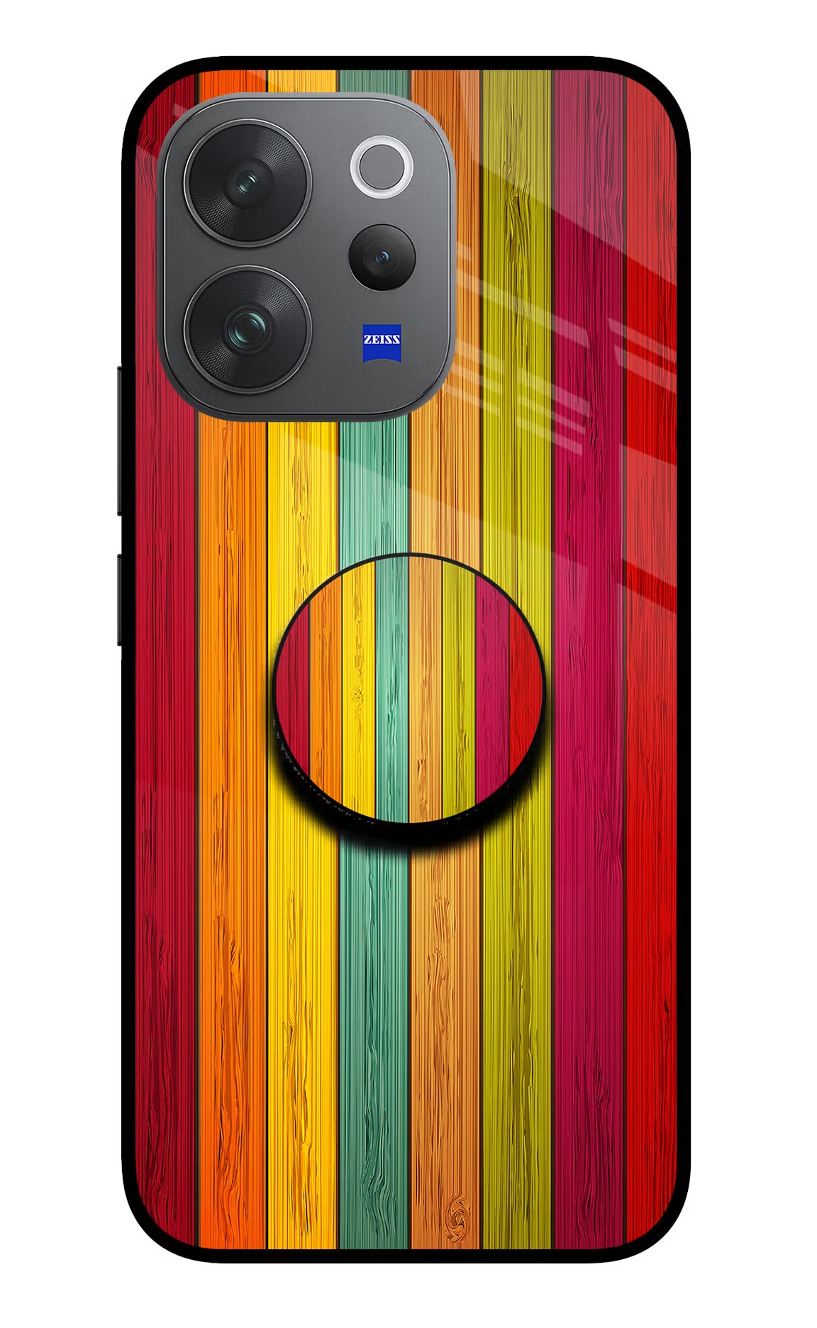 Multicolor Wooden Vivo V70 Elite 5G Pop Case by Casekaro