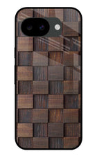 Wooden Cube Design Google Pixel 10a Glass Case