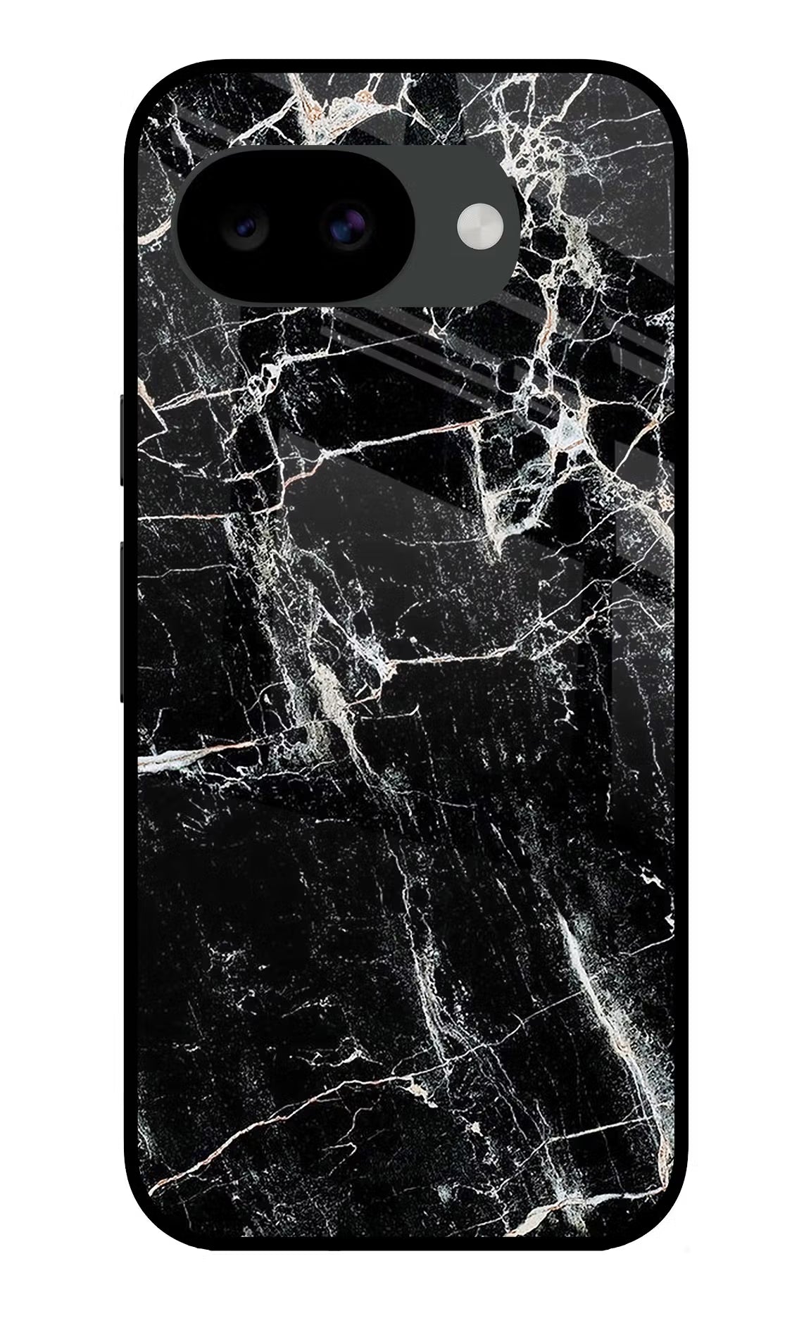 Black Marble Texture Google Pixel 10a Glass Case