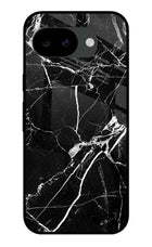 Black Marble Pattern Google Pixel 10a Glass Case