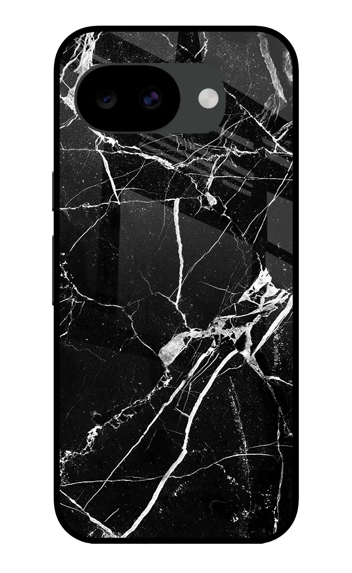 Black Marble Pattern Google Pixel 10a Glass Case Back Cover by Casekaro