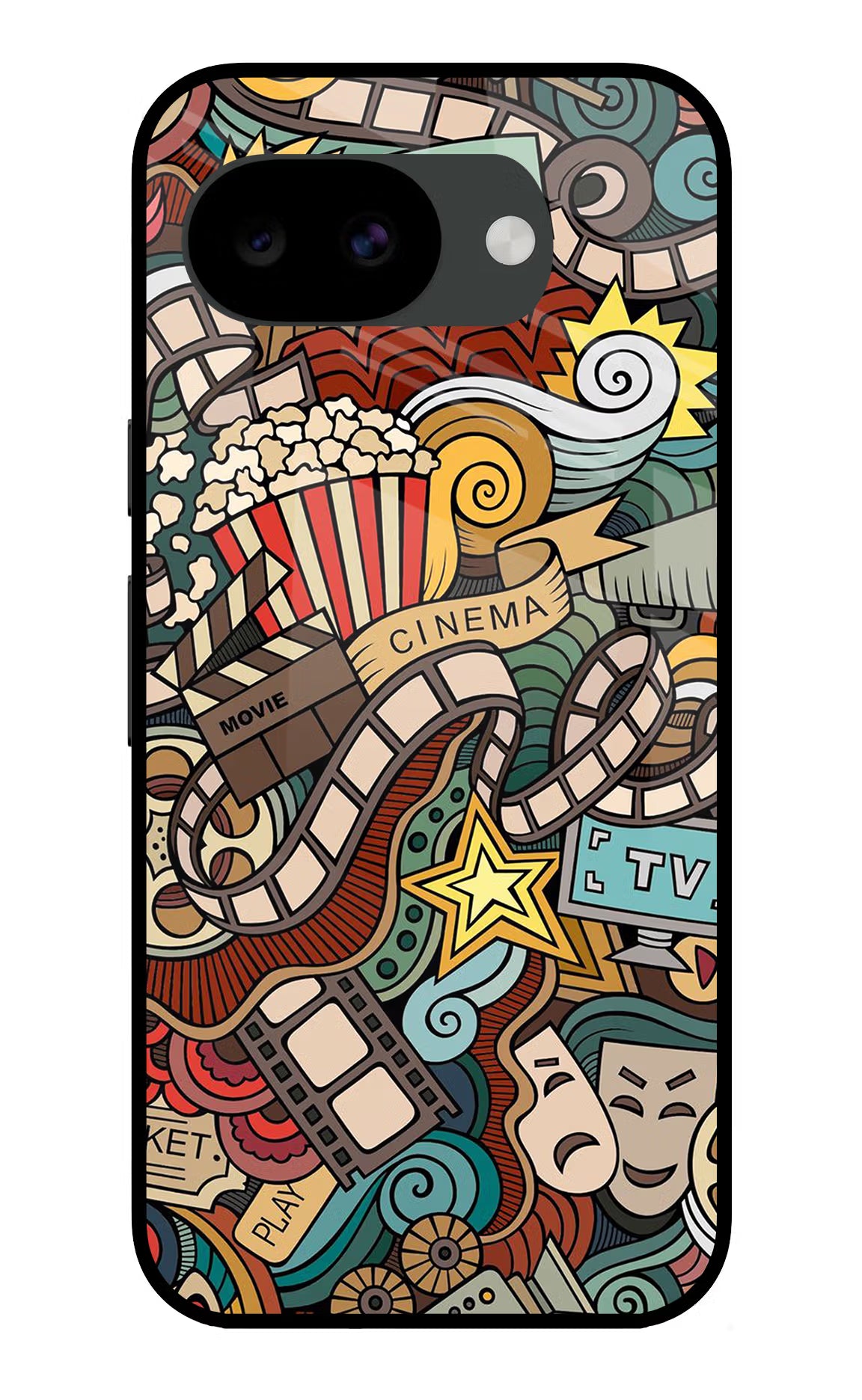 Cinema Abstract Google Pixel 10a Glass Case Back Cover by Casekaro