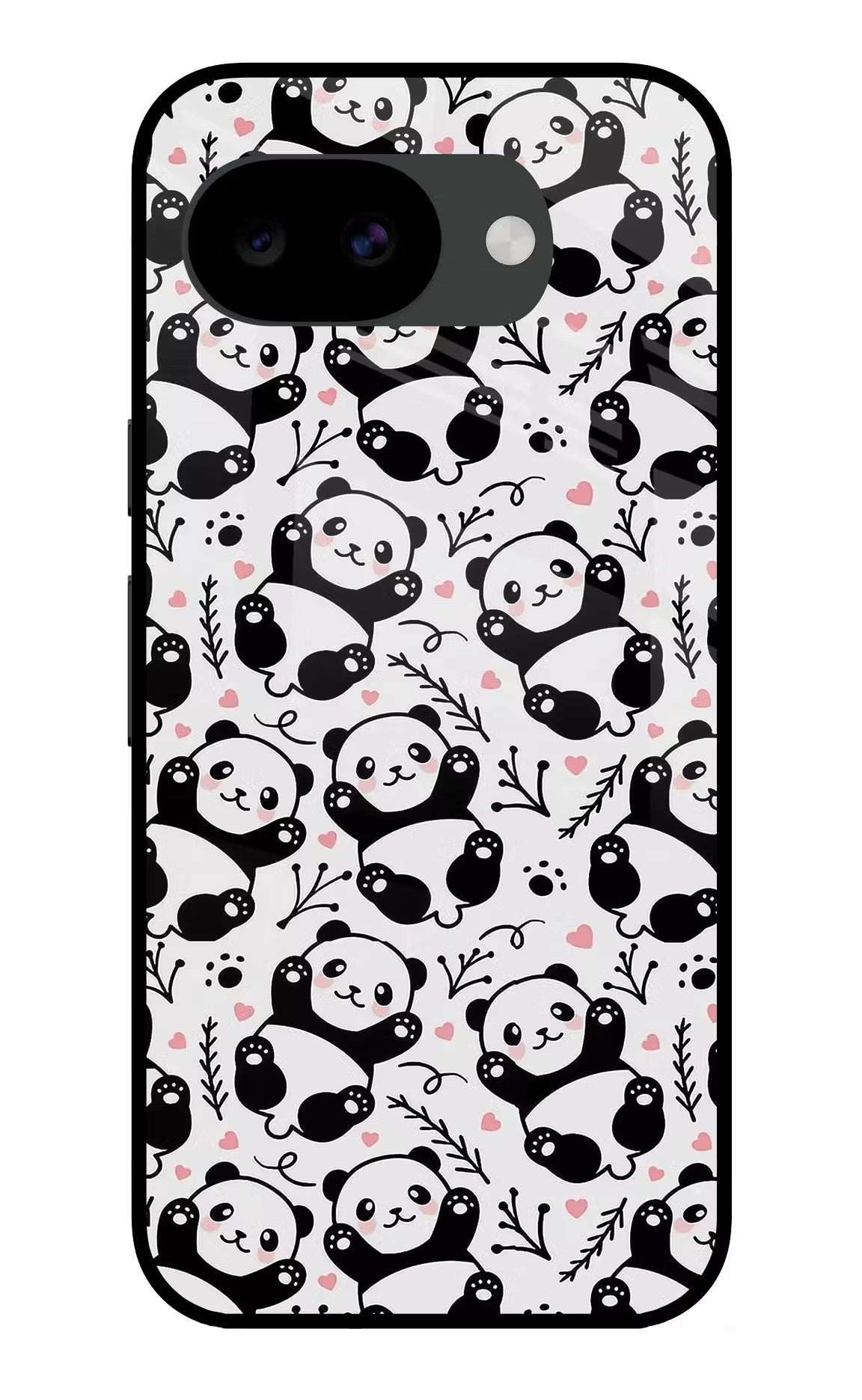 Cute Panda Google Pixel 10a Glass Case Back Cover by Casekaro