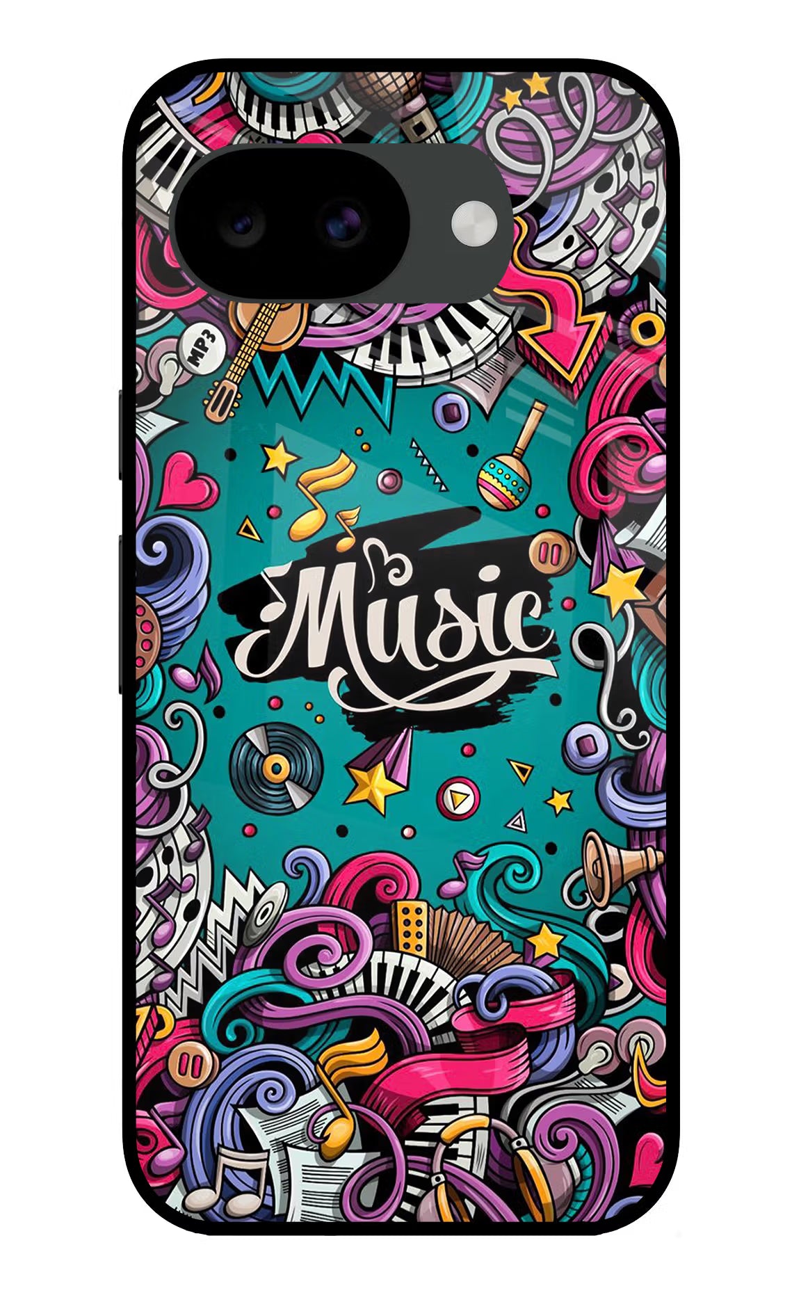 Music Graffiti Google Pixel 10a Glass Case