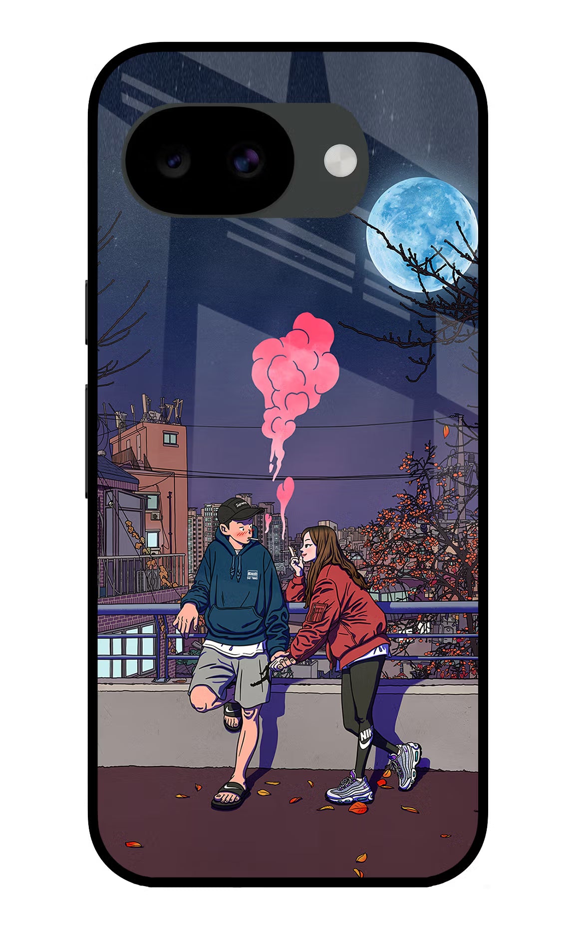 Chilling Couple Google Pixel 10a Glass Case