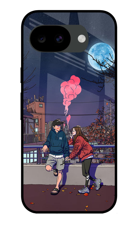 Chilling Couple Google Pixel 10a Glass Case
