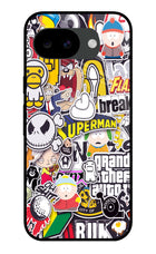 Sticker Bomb Google Pixel 10a Glass Case