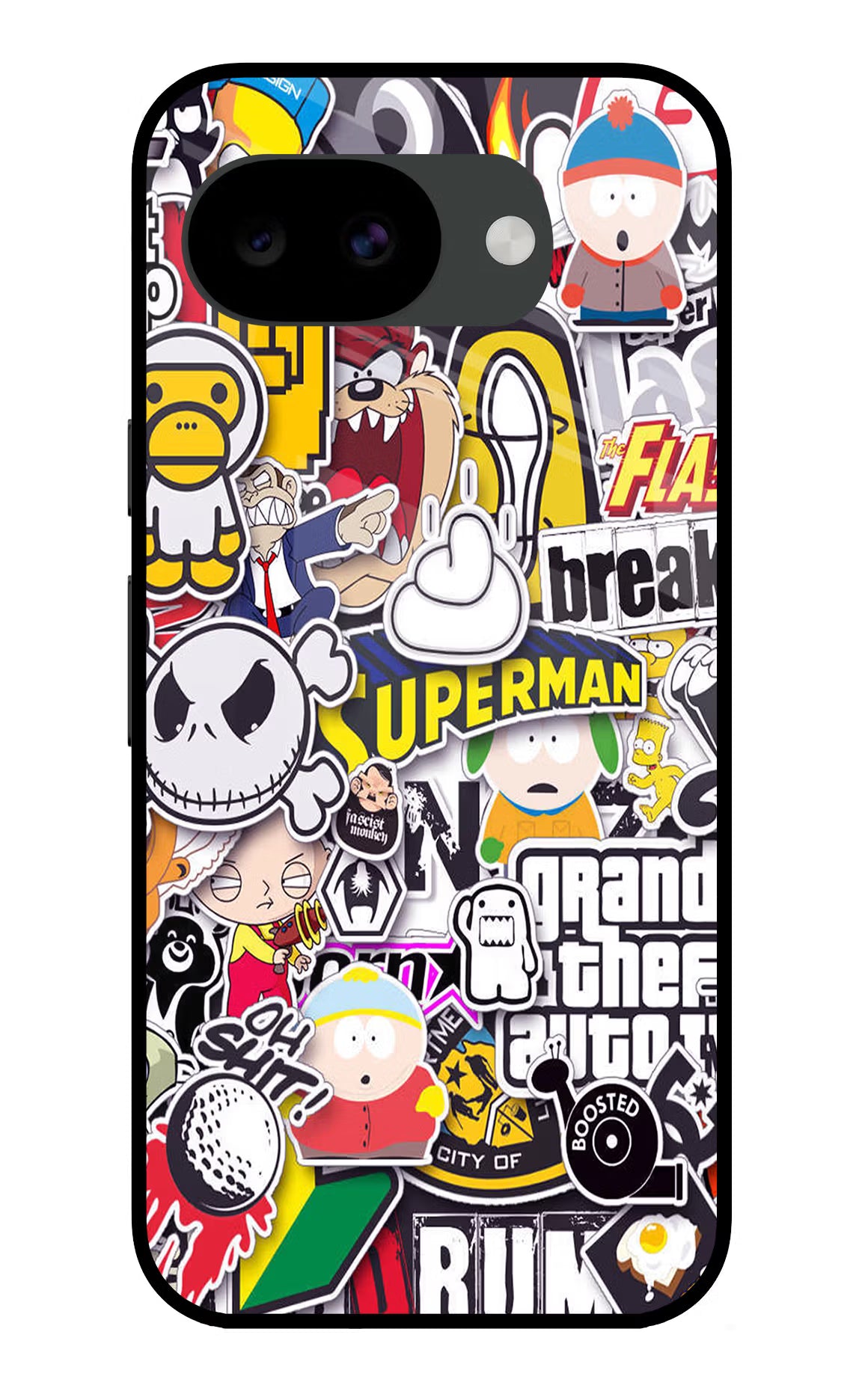 Sticker Bomb Google Pixel 10a Glass Case