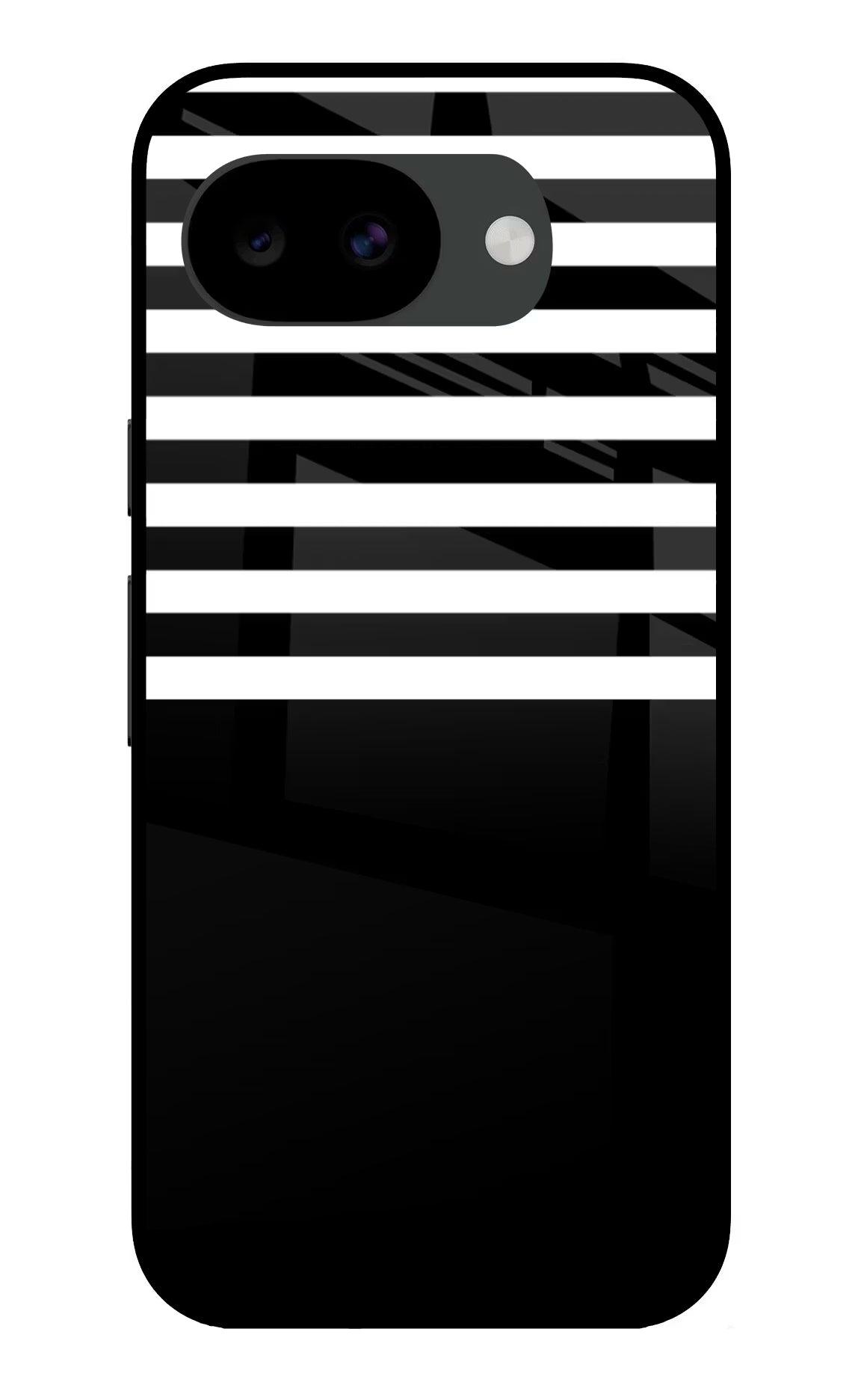 Black and White Print Google Pixel 10a Glass Case Back Cover by Casekaro