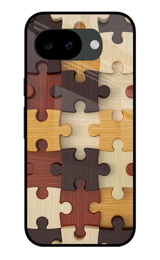 Wooden Puzzle Google Pixel 10a Glass Case