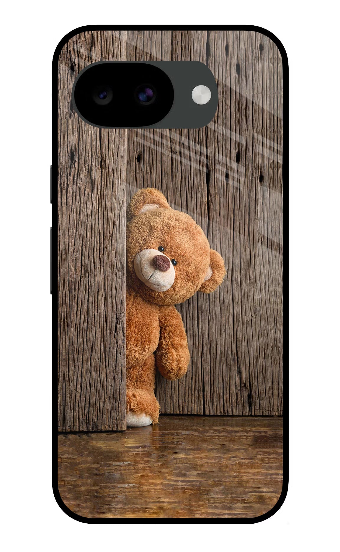 Teddy Wooden Google Pixel 10a Glass Case Back Cover by Casekaro
