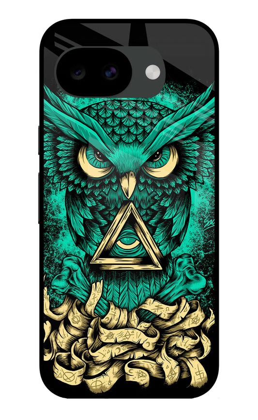 Green Owl Google Pixel 10a Glass Case