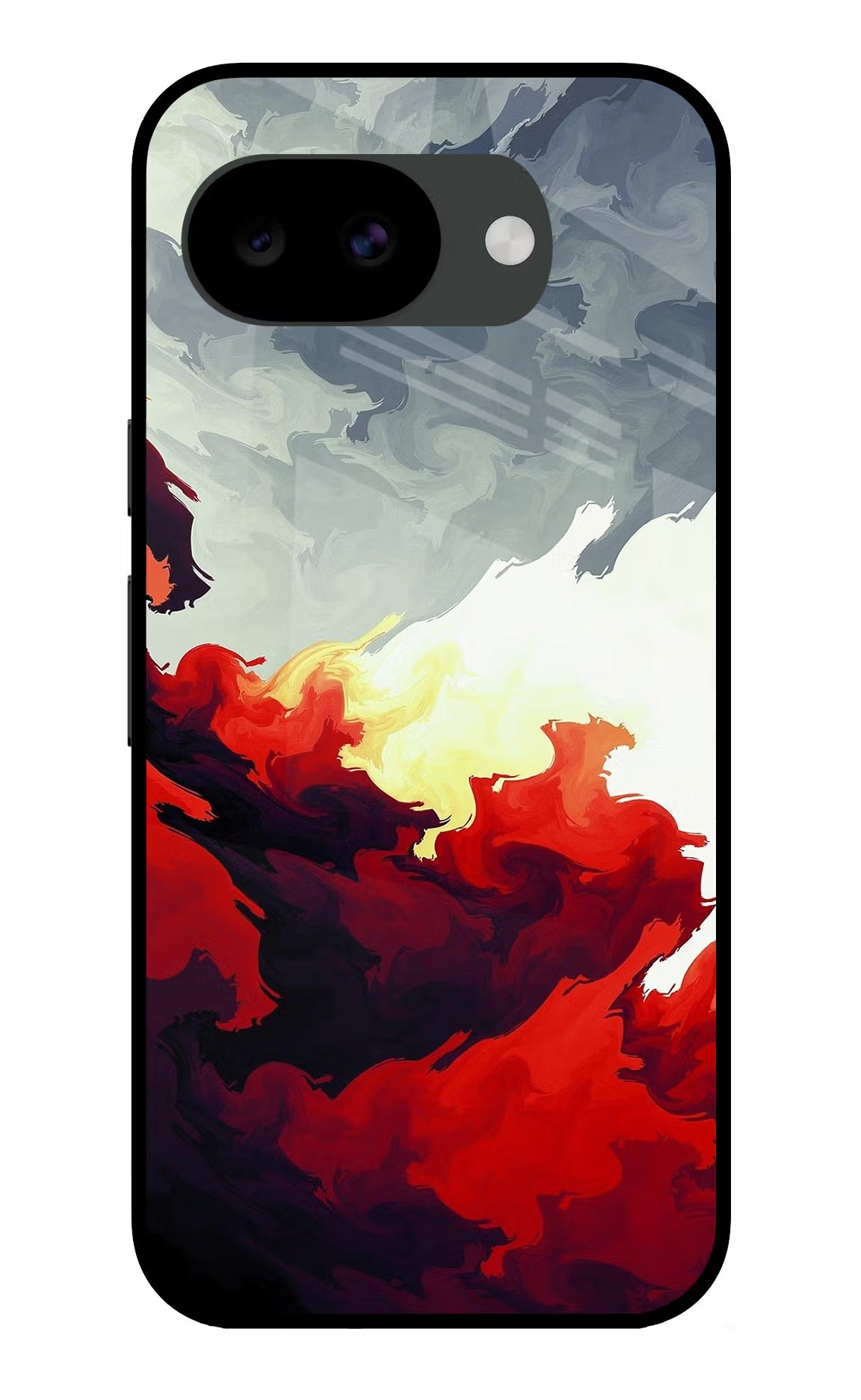 Fire Cloud Google Pixel 10a Glass Case Back Cover by Casekaro