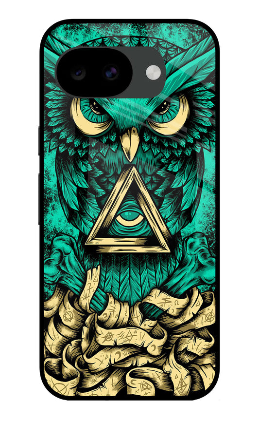 Green Owl Google Pixel 10a Glass Case
