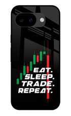 Eat Sleep Trade Repeat Google Pixel 10a Glass Case
