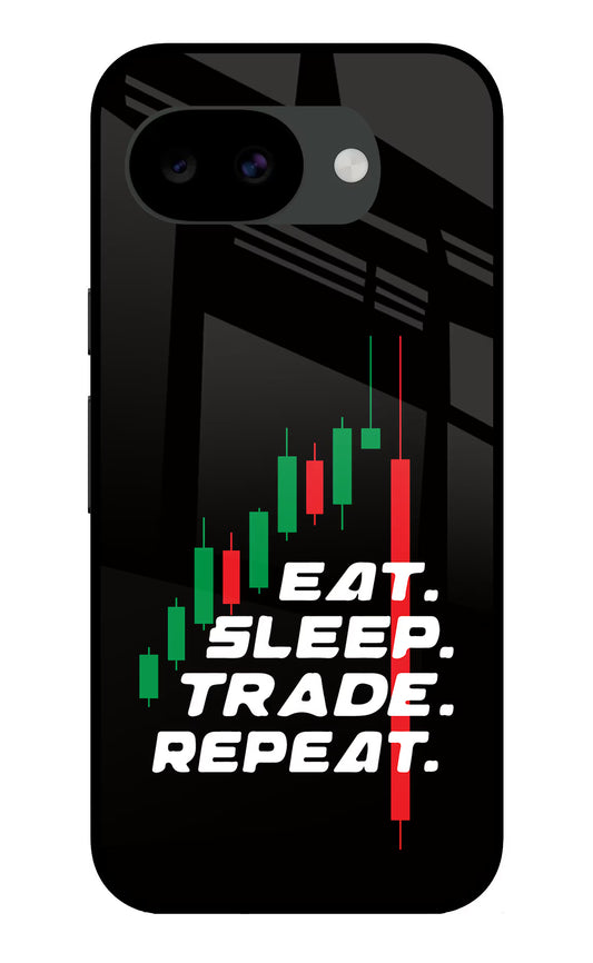 Eat Sleep Trade Repeat Google Pixel 10a Glass Case