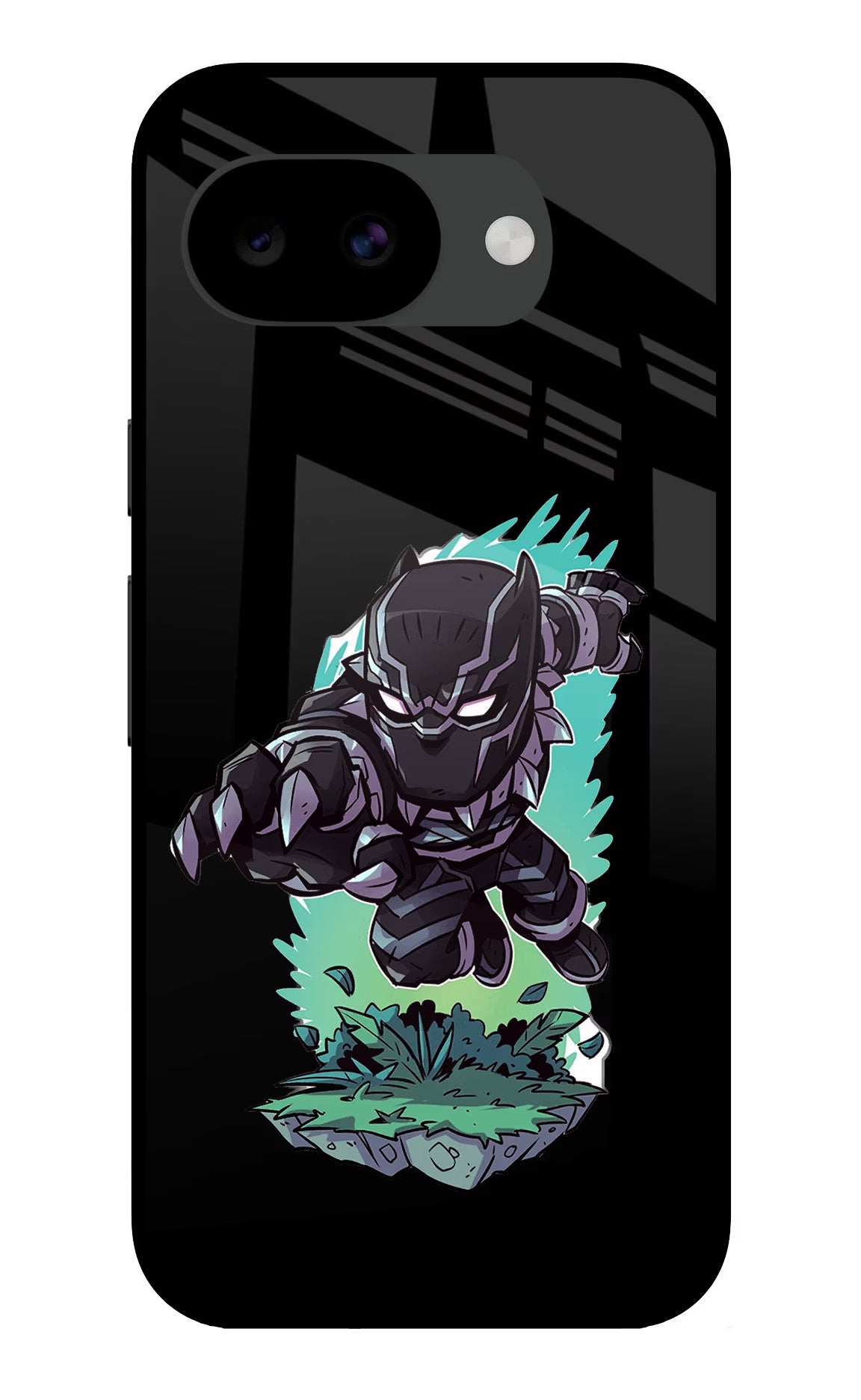 Black Panther Google Pixel 10a Glass Case Back Cover by Casekaro