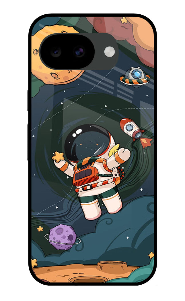 Cartoon Astronaut Google Pixel 10a Glass Case