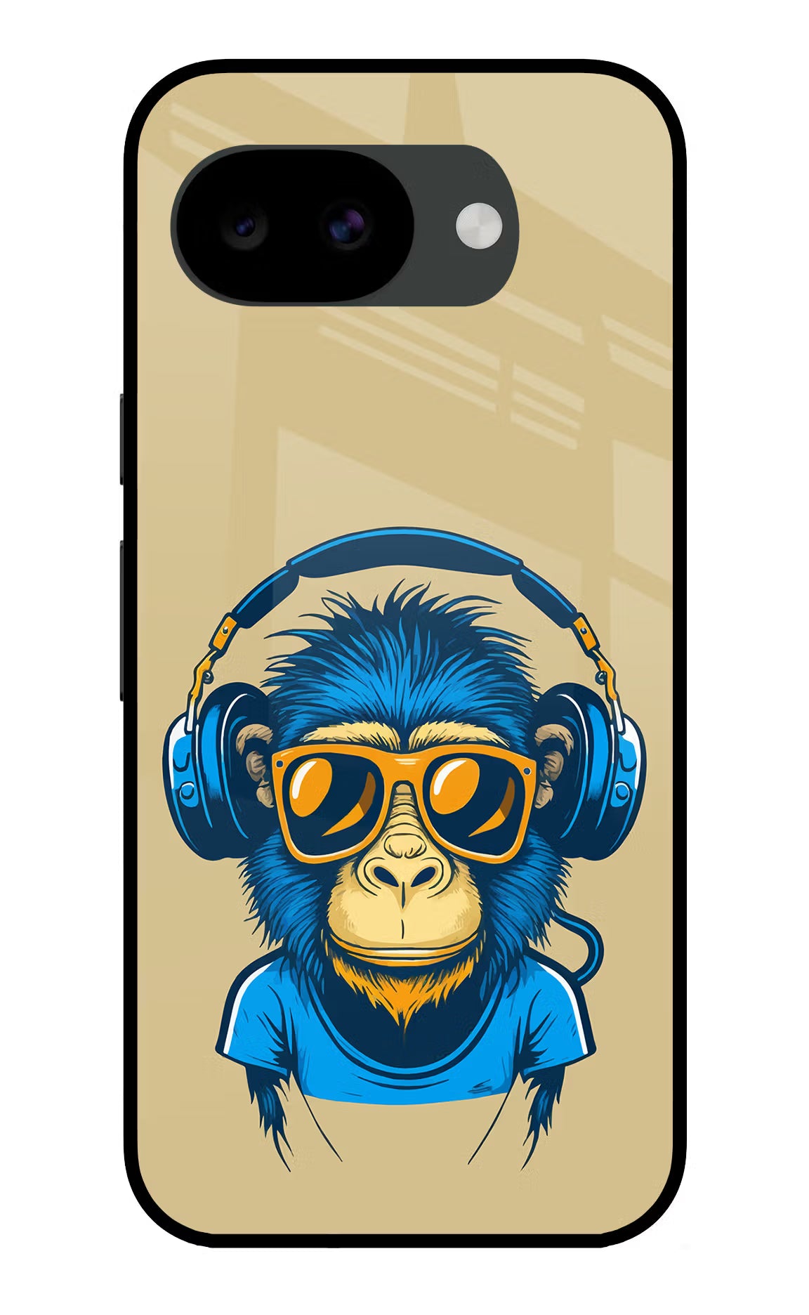 Monkey Headphone Google Pixel 10a Glass Case