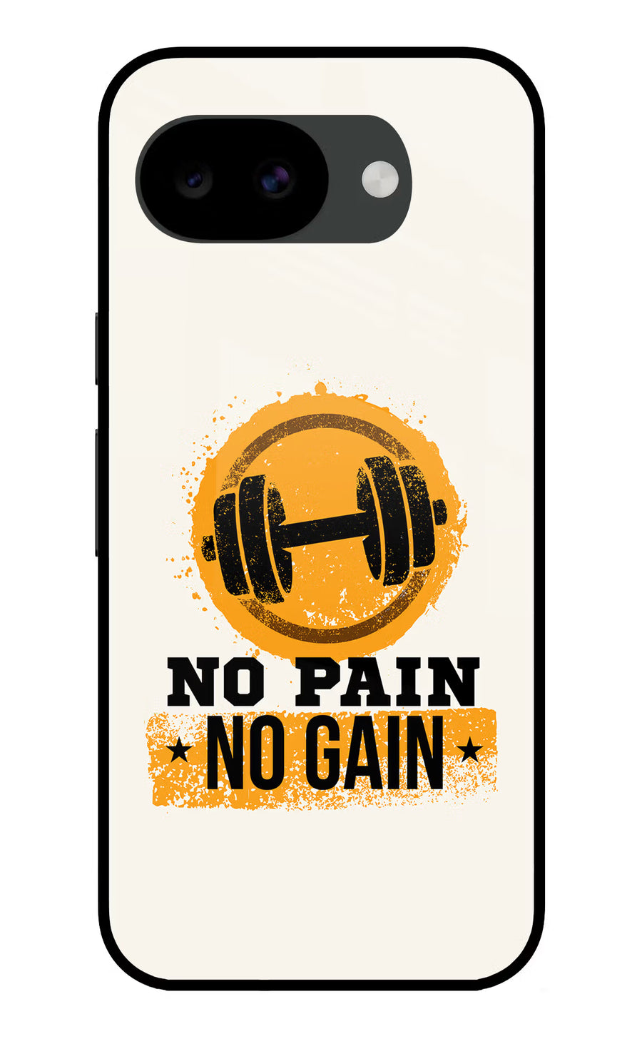 No Pain No Gain Google Pixel 10a Back Cover, Glass case