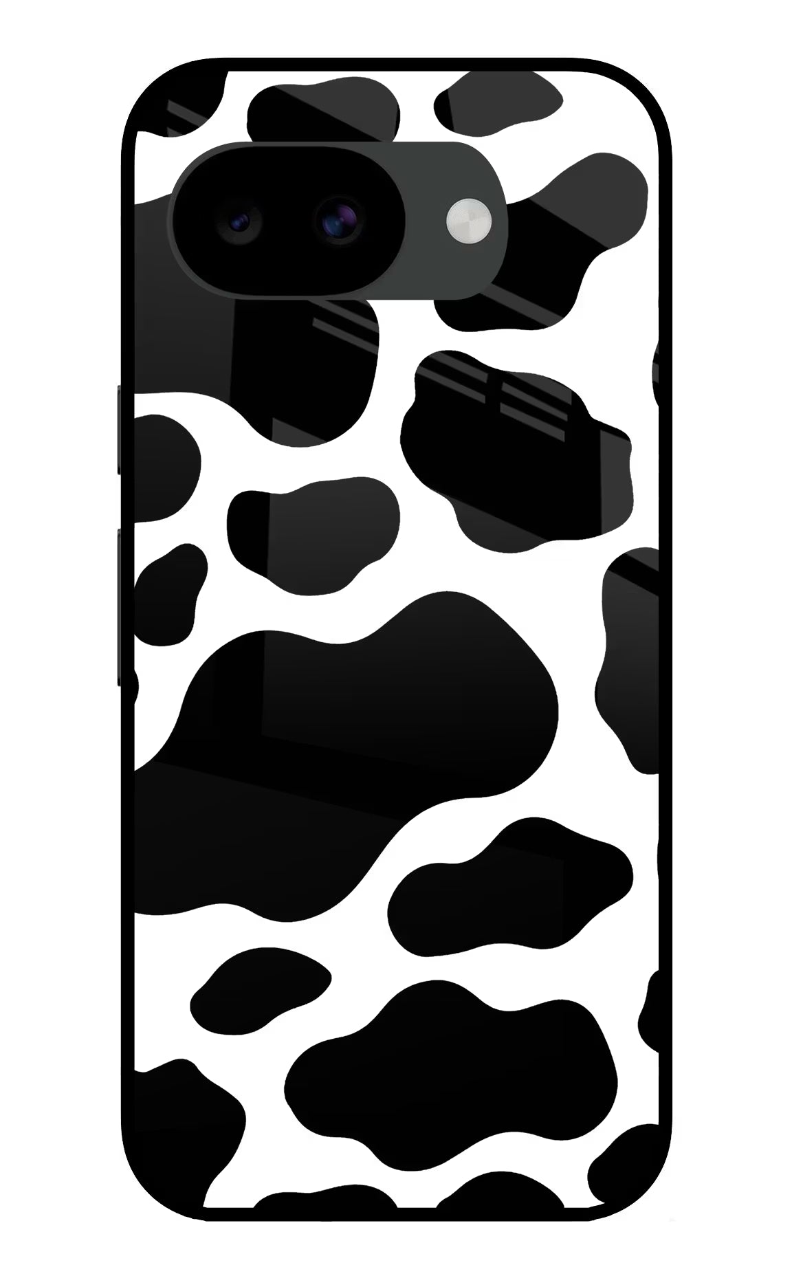 Cow Spots Google Pixel 10a Glass Case Back Cover by Casekaro