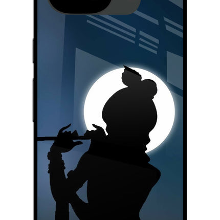 Shri Krishna Silhouette Google Pixel 10a Glass Case Back Cover by Casekaro