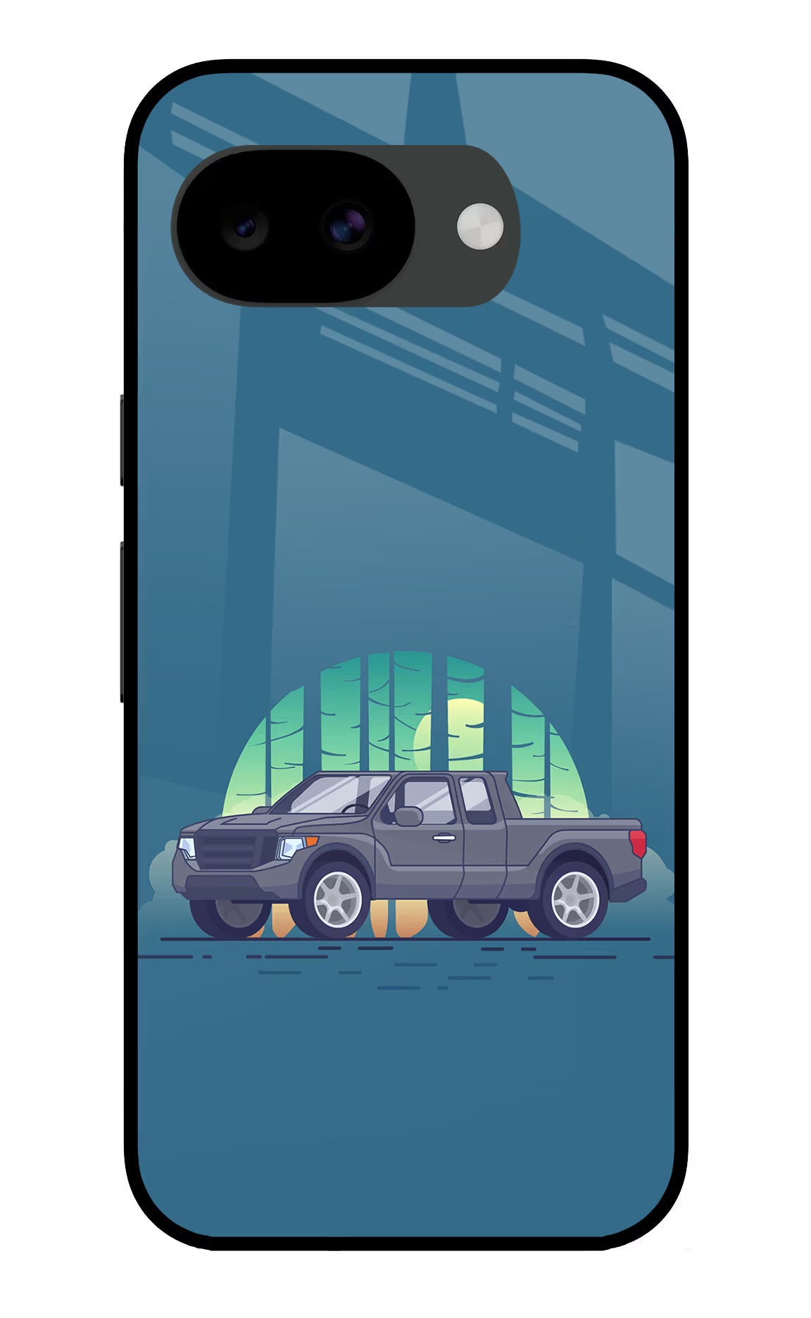 Retro Garage Vibe Google Pixel 10a Glass Case Back Cover by Casekaro