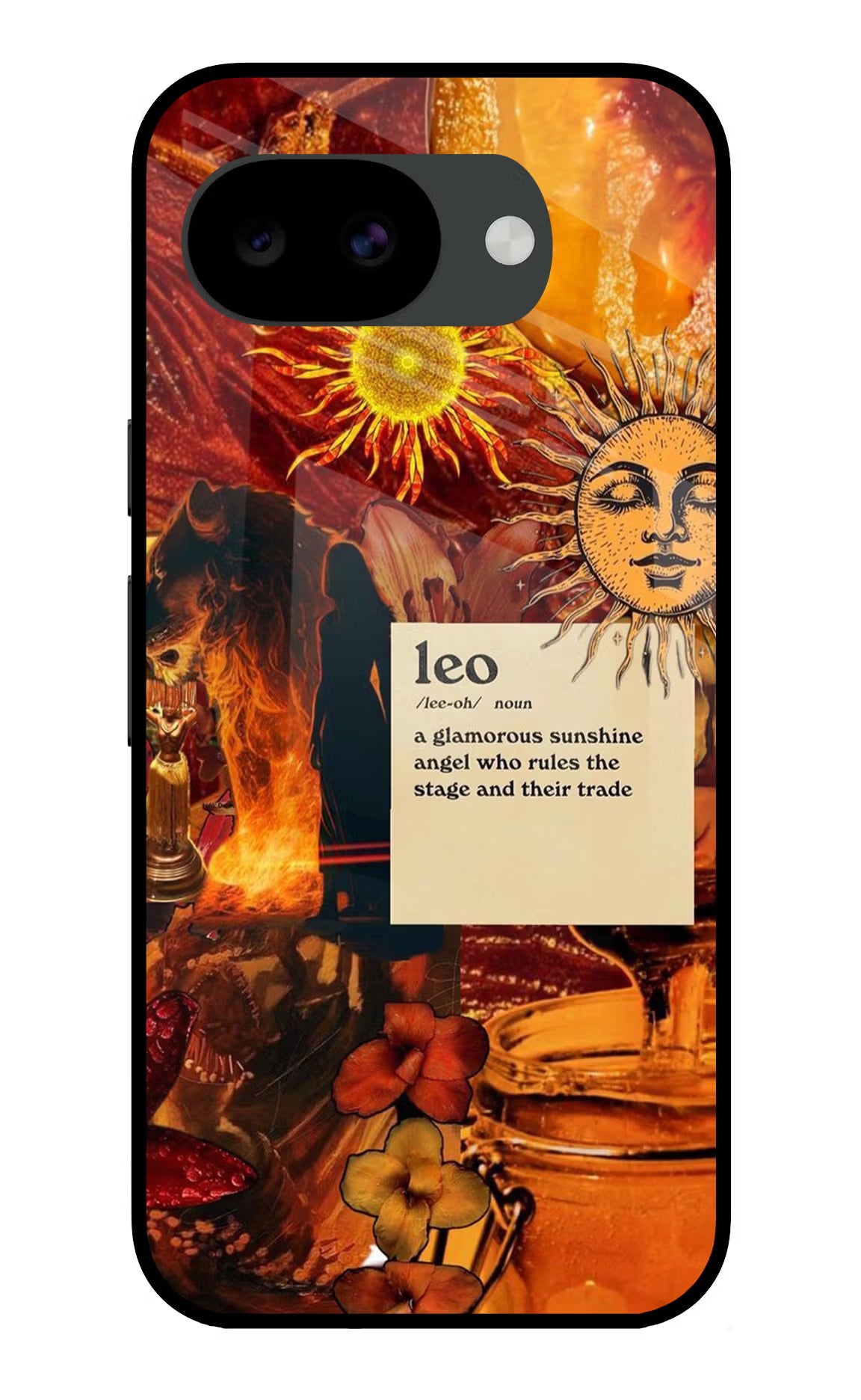 Leo Zodiac Google Pixel 10a Glass Case Back Cover by Casekaro