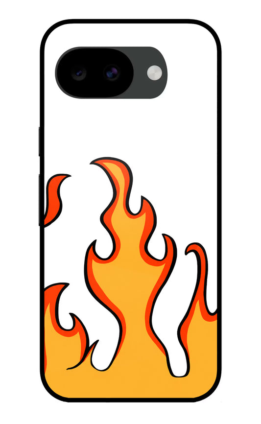 Fired Up – White Google Pixel 10a Glass Case