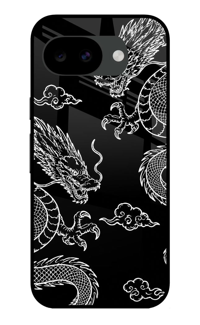 Twin Dragons Google Pixel 10a Glass Case