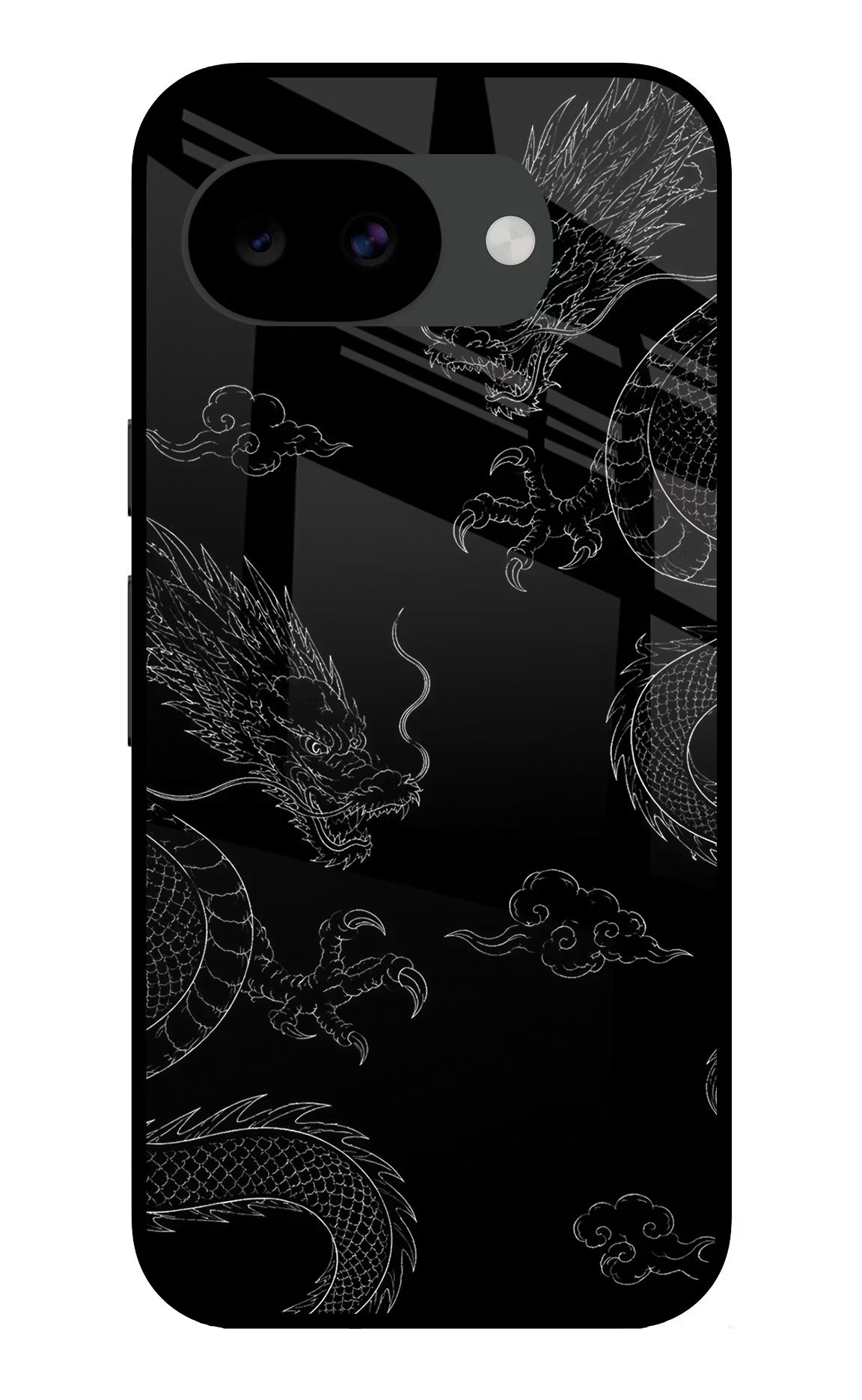 Twin Dragons Google Pixel 10a Glass Case Back Cover by Casekaro