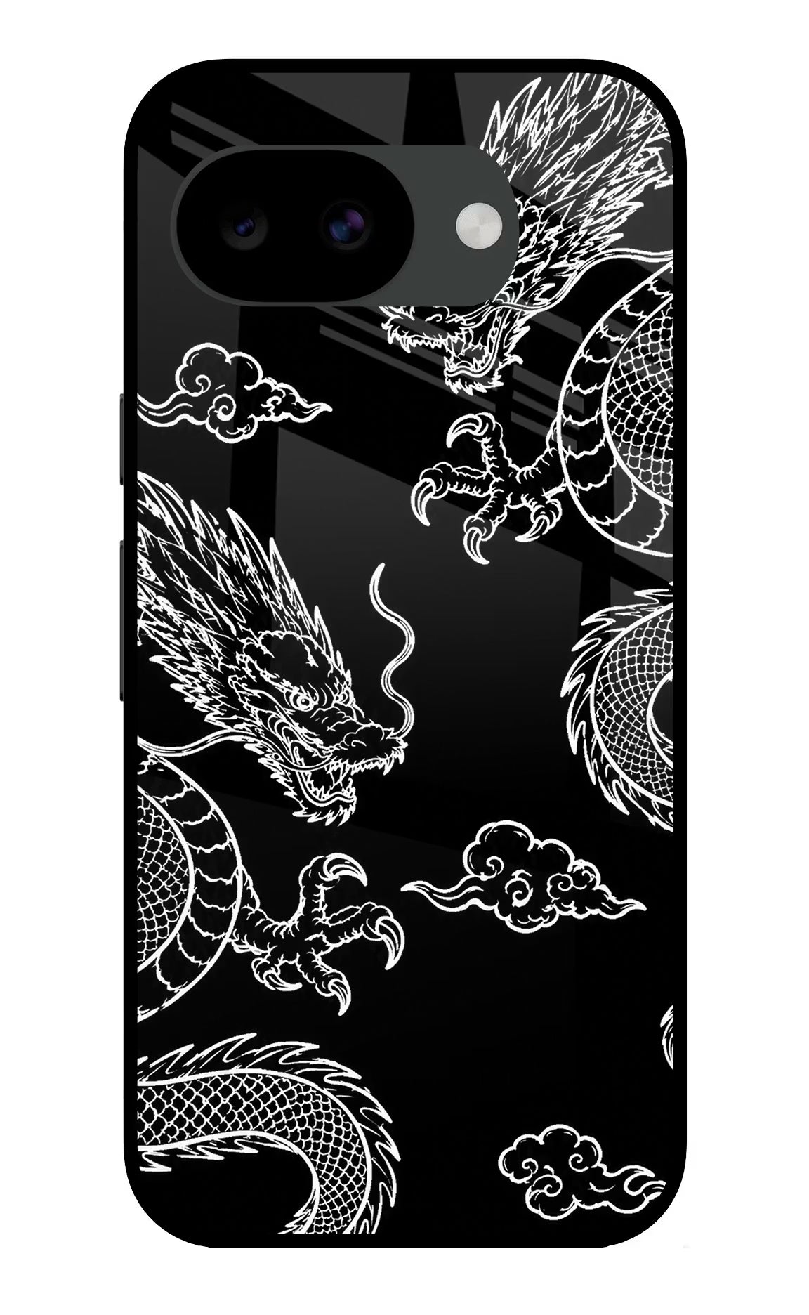 Twin Dragons Google Pixel 10a Glass Case Back Cover by Casekaro