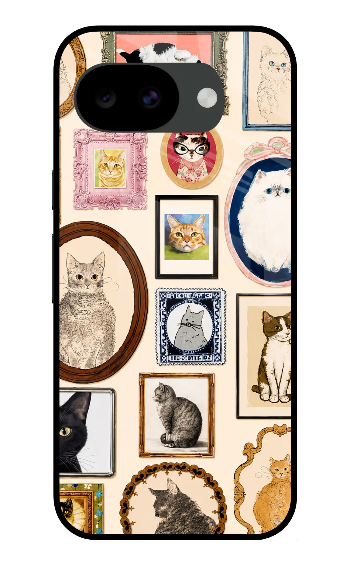 Mirror Cats Google Pixel 10a Glass Case