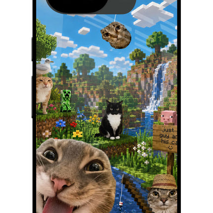 Minecraft Cat Chaos Google Pixel 10a Glass Case Back Cover by Casekaro