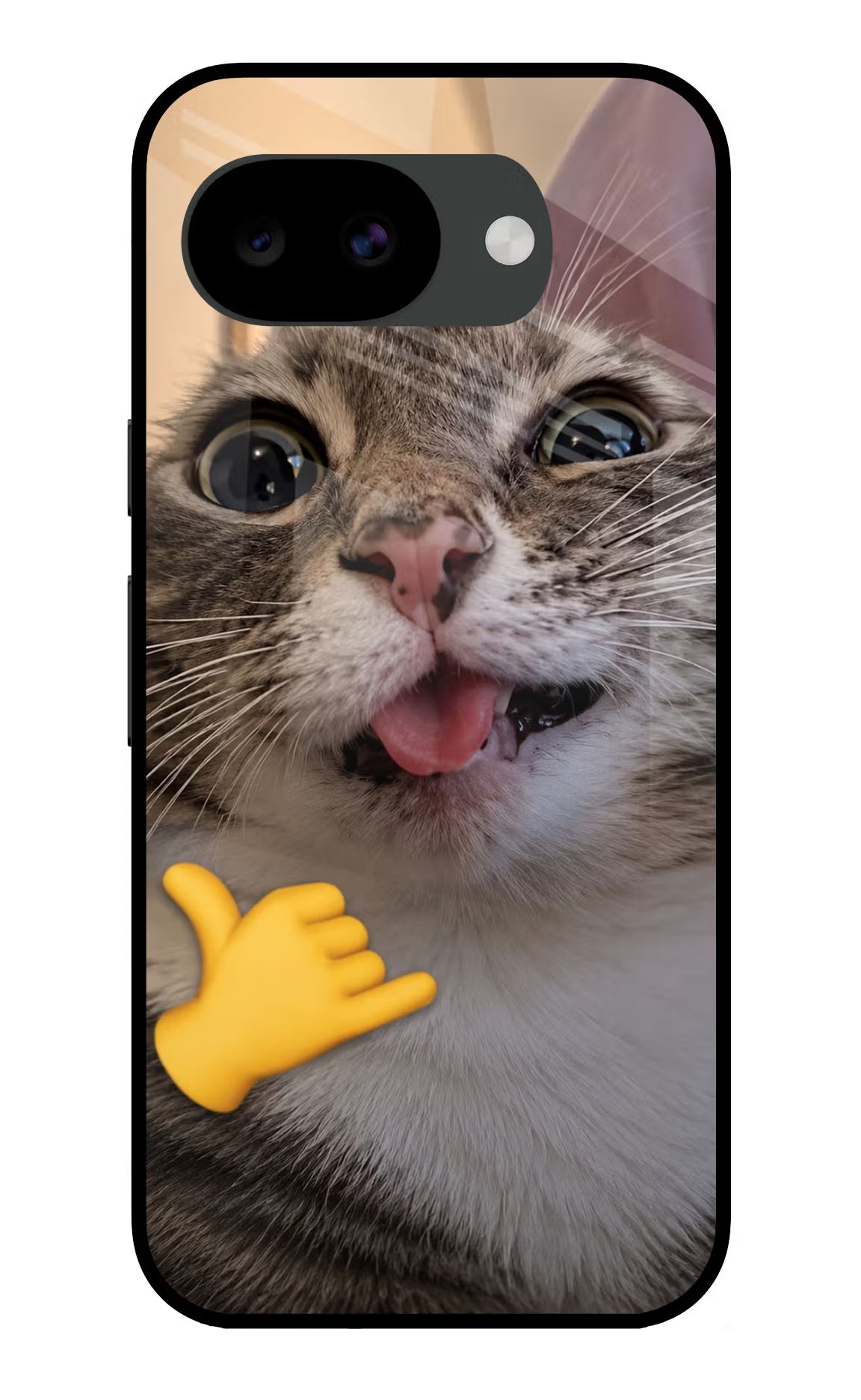 Silly Cat Call Google Pixel 10a Glass Case