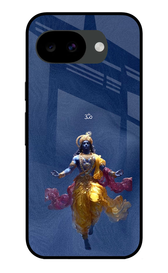 Cosmic Krishna Google Pixel 10a Glass Case Back Cover by Casekaro