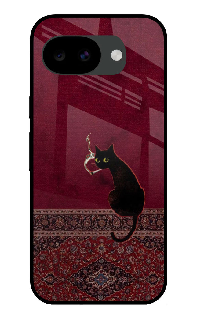 Midnight Cat Google Pixel 10a Glass Case