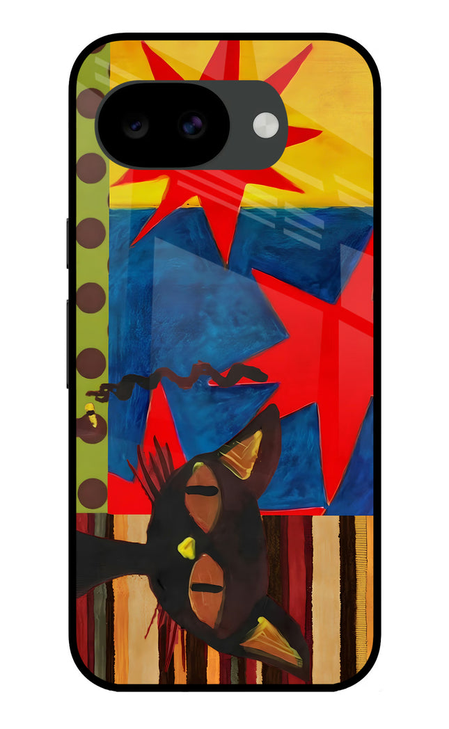 Pop Cat Google Pixel 10a Glass Case Back Cover by Casekaro