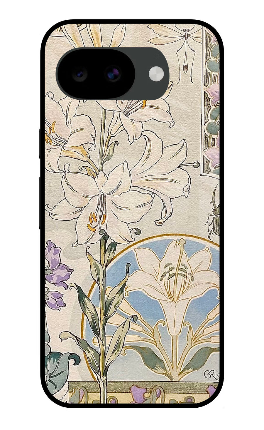 White Lily Google Pixel 10a Back Cover, Glass case