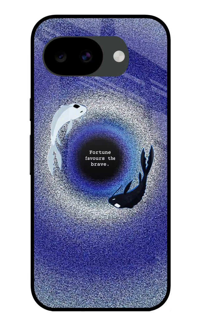 Dark Koi Google Pixel 10a Glass Case Back Cover by Casekaro